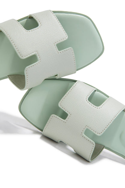 Elara Slip On Sandals - Sage