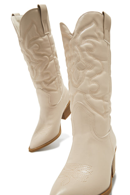 Dylan Western Cowgirl Boots - Sand