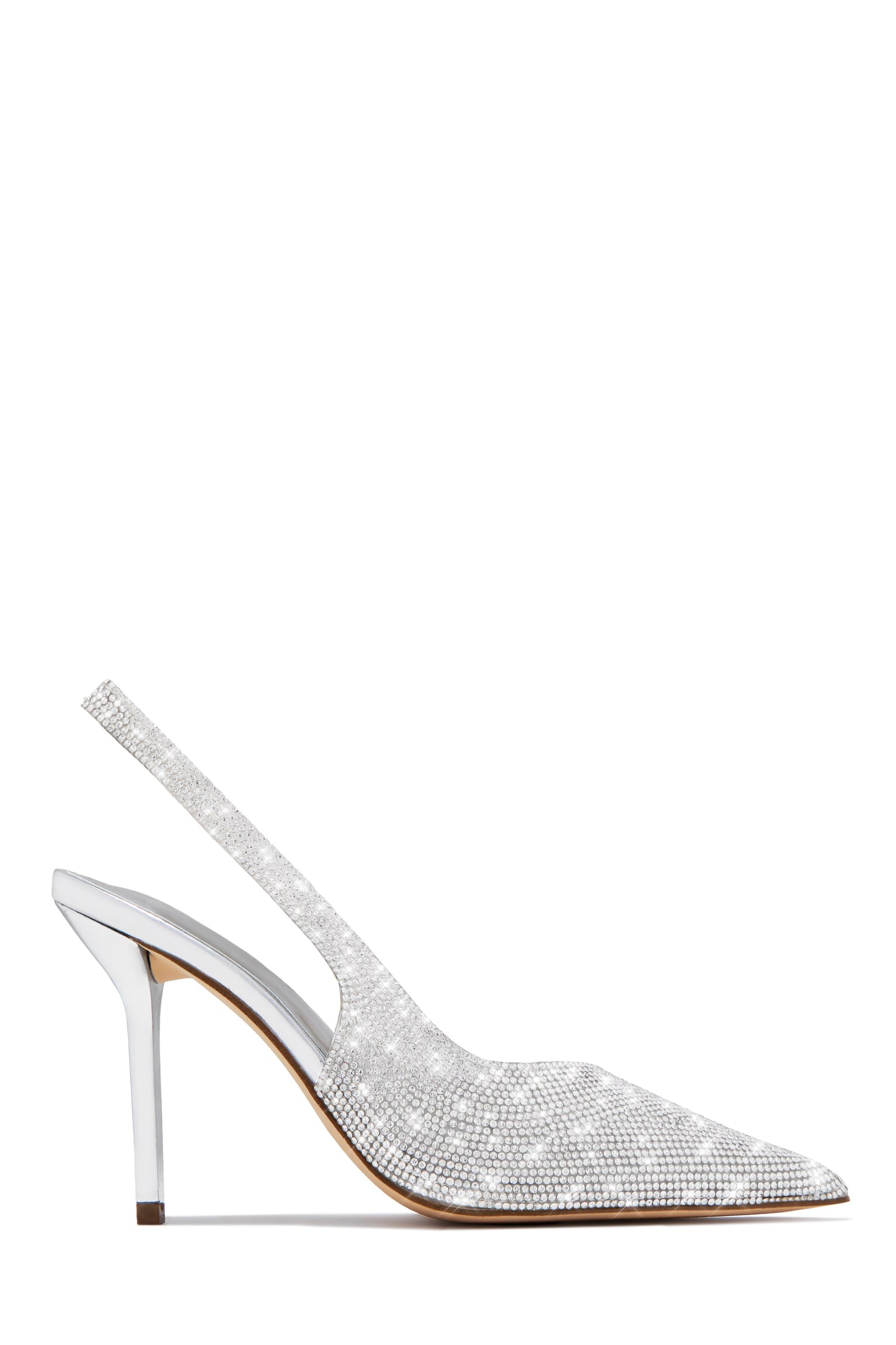 Scarlett Embellished Slingback Pumps - Silver