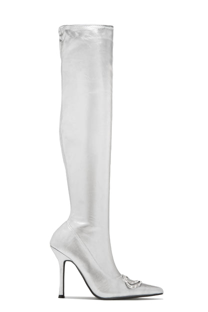 Night Is Young Over The Knee High Heel Boots - Black