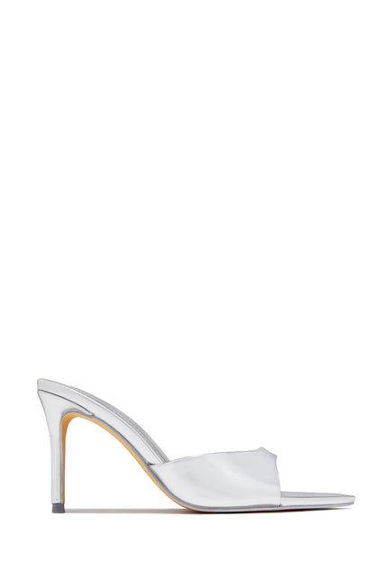 Gianna Mule Heels - Silver