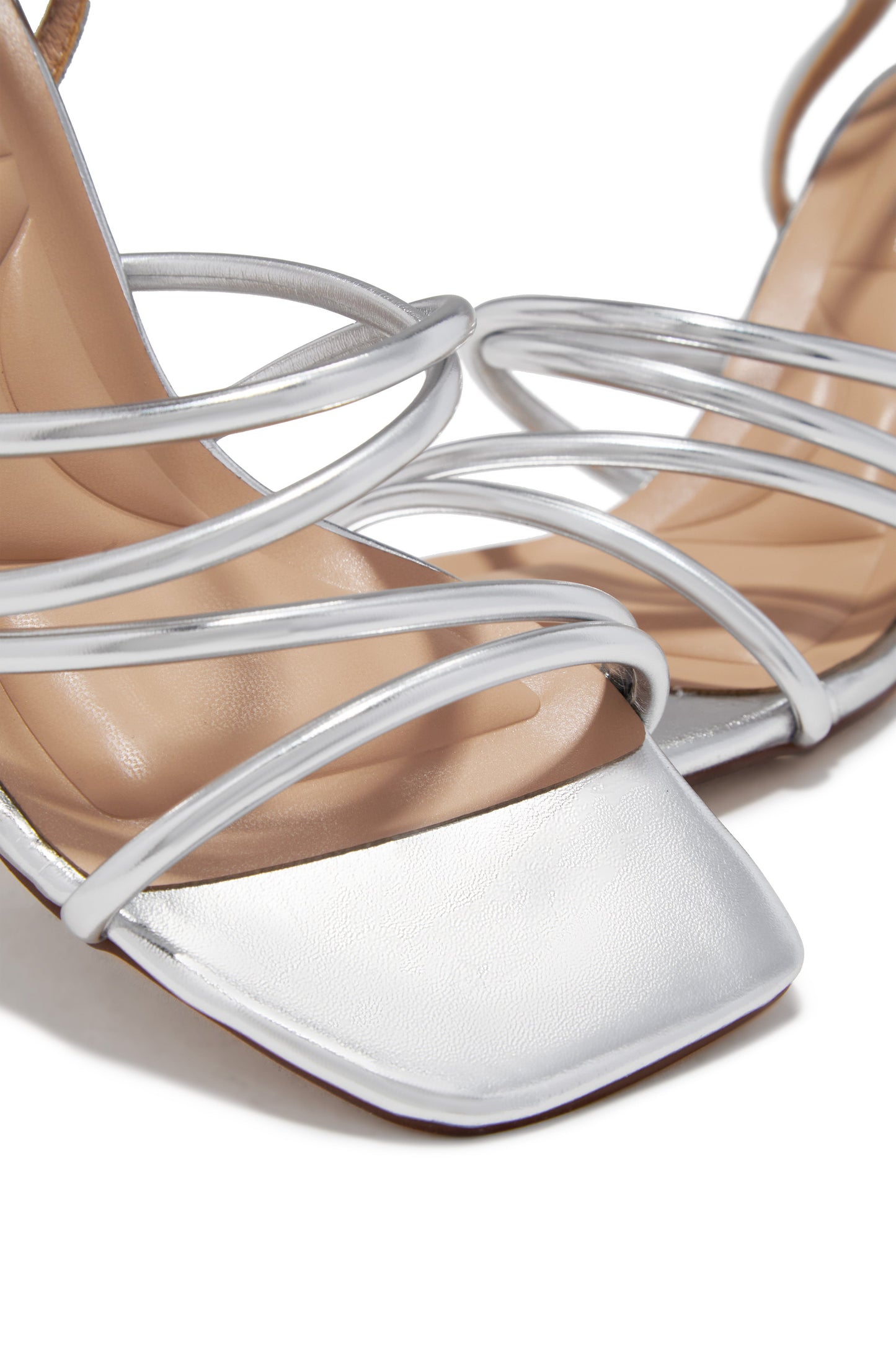 Jazmin Block Mid Heels - Silver