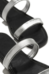 Villa Bonita Slip On Sandals - Black Silver