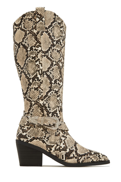 Zelia Western Cowgirl Boots - Snake