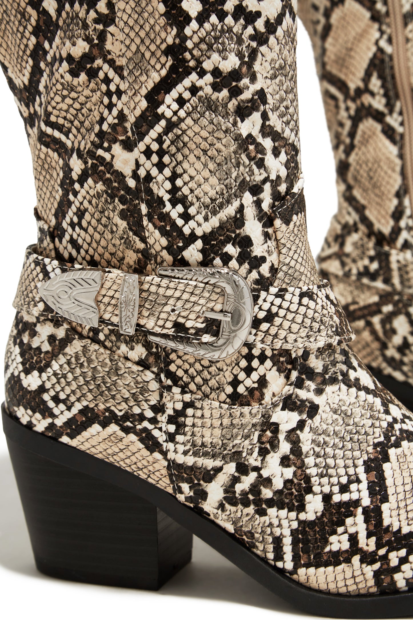Zelia Western Cowgirl Boots - Snake