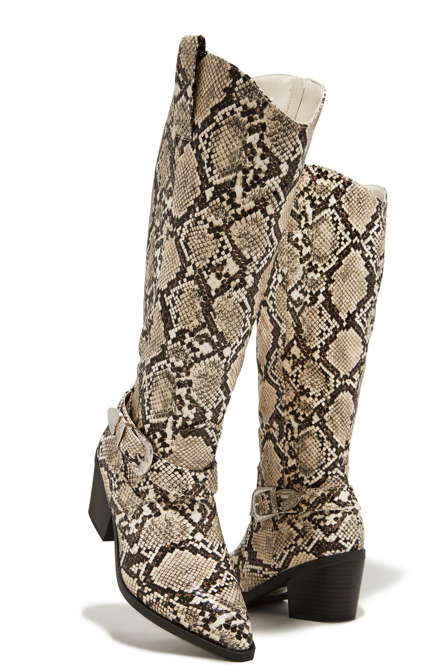 Zelia Western Cowgirl Boots - Snake