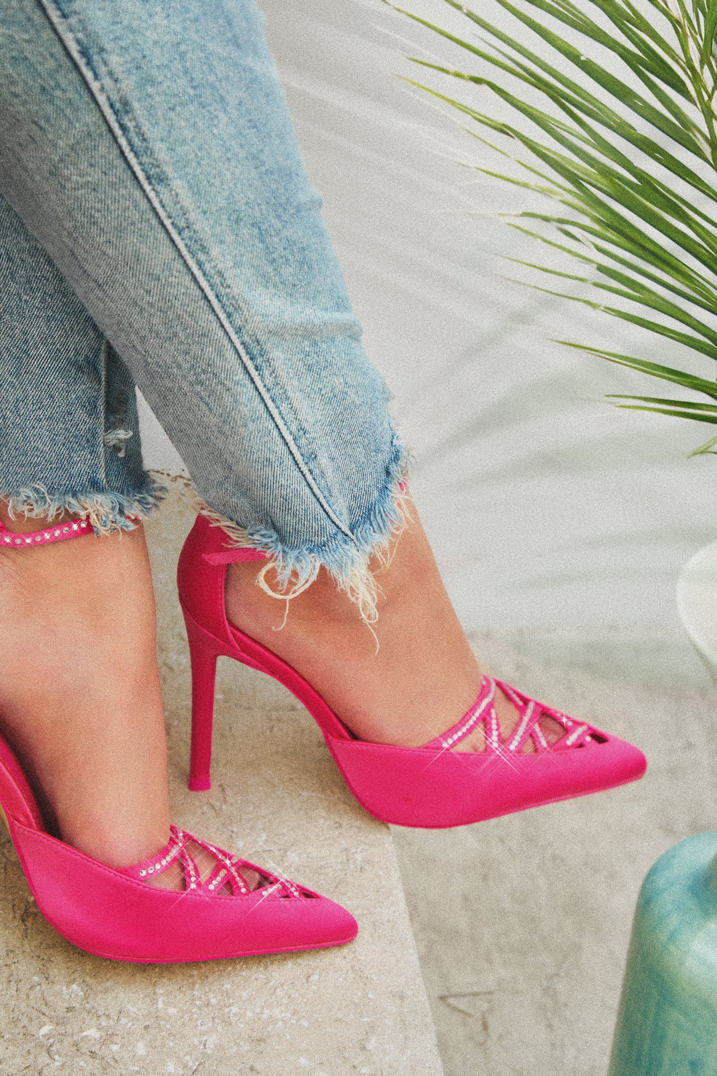 Tanalee Embellished High Heel Pumps - Pink