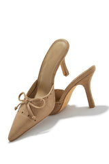 Coraima Mule Heel Pumps - Nude