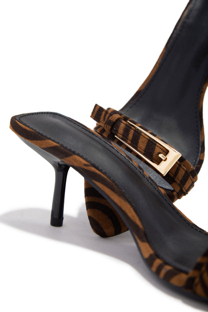 Karyn Mid Heel Mules - Tiger