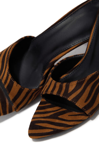 Myra Mid Heel Mules - Tiger