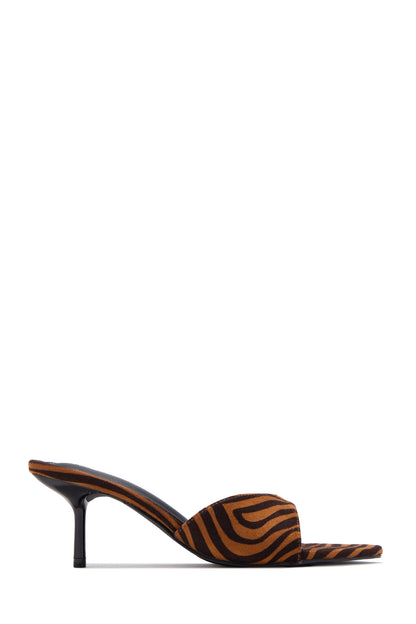 Myra Mid Heel Mules - Tiger