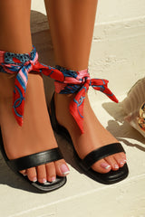 Tropicana Lace Up Sandals - Black