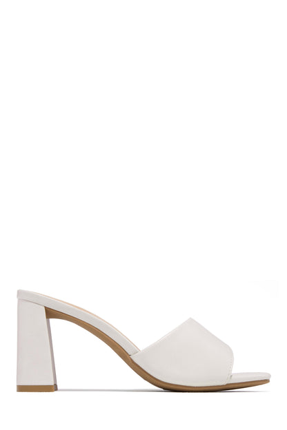 Sylva Block Heel Mules - Silver