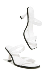 Raylen Mid Heel Mules - White
