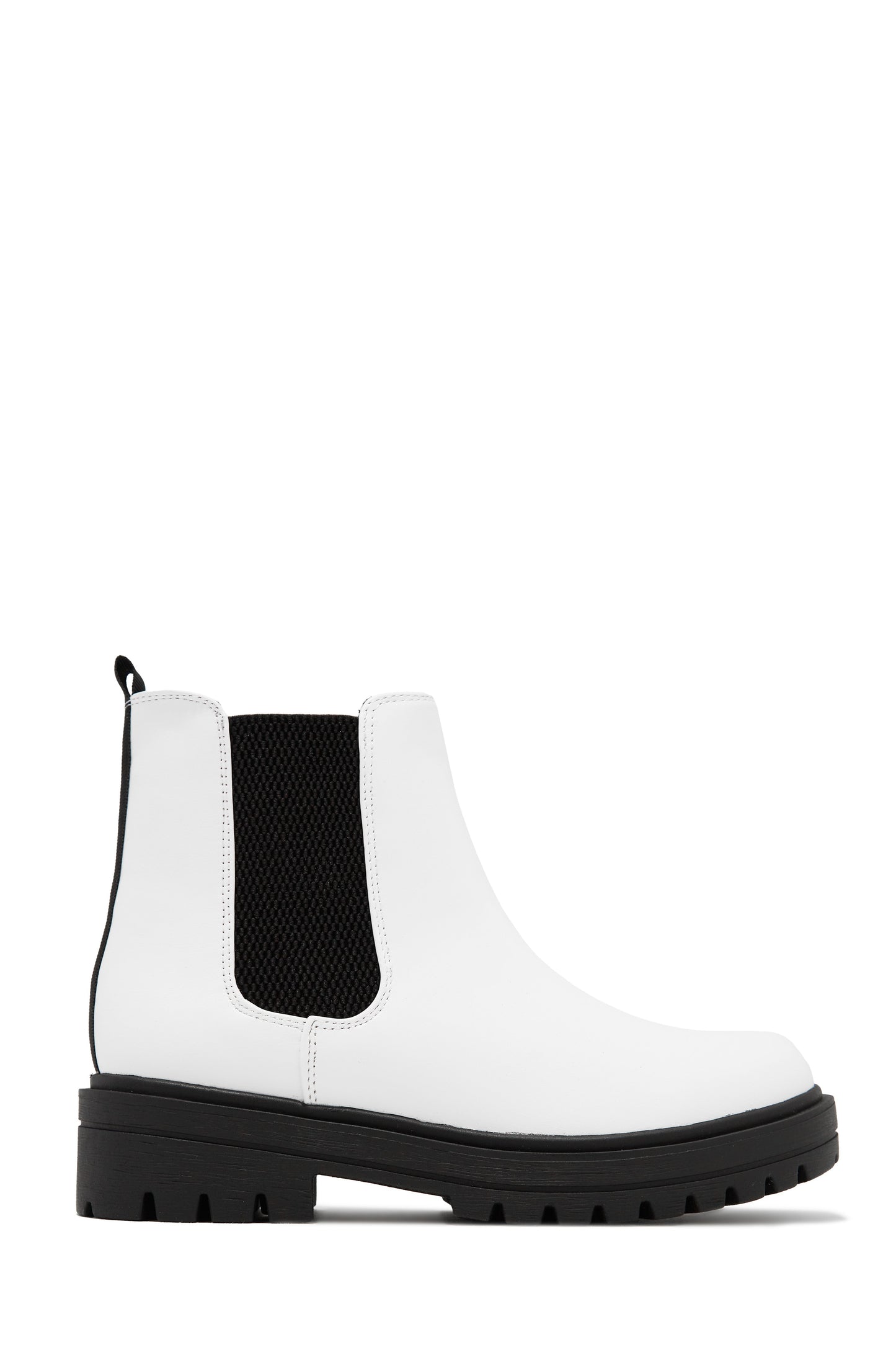 Nicolo Pull On Chelsea Boots - White