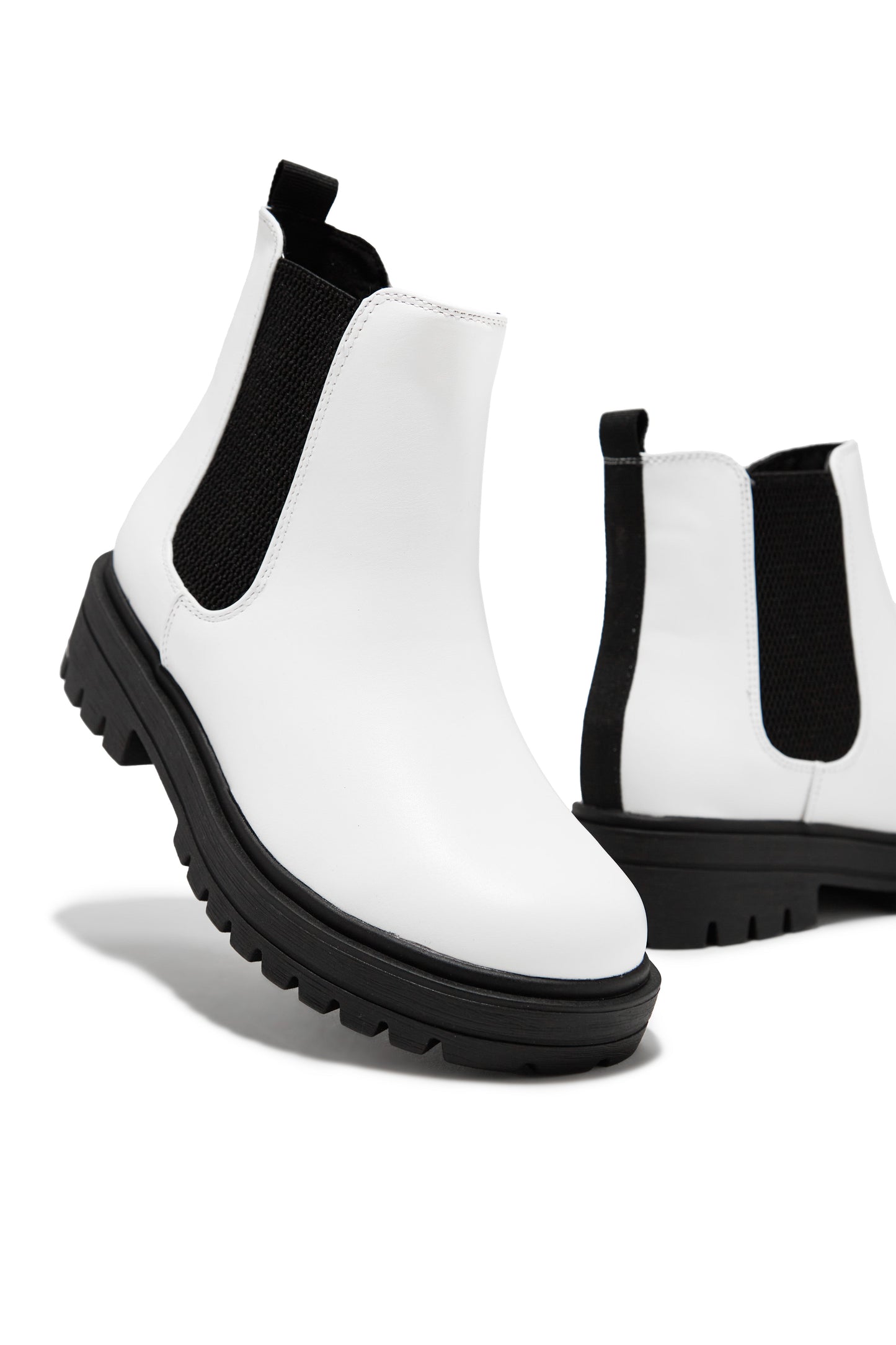 Nicolo Pull On Chelsea Boots - White