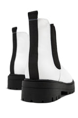 Nicolo Pull On Chelsea Boots - White
