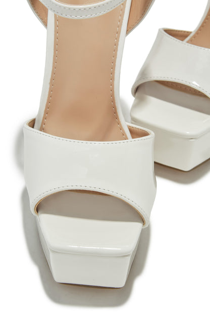 Paulina Platform High Heels - White