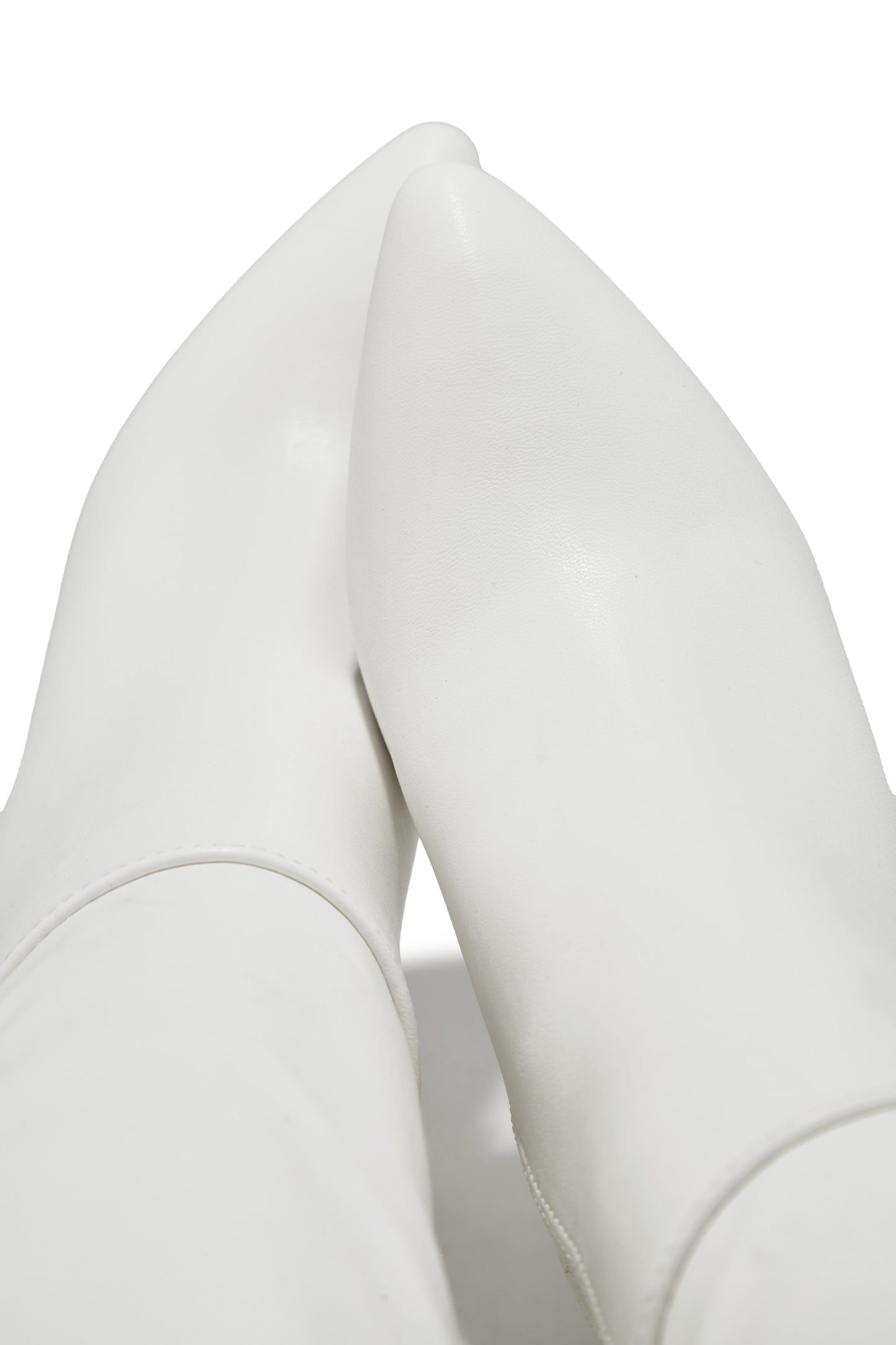 Fine Time Block Heel Knee High Boots - White