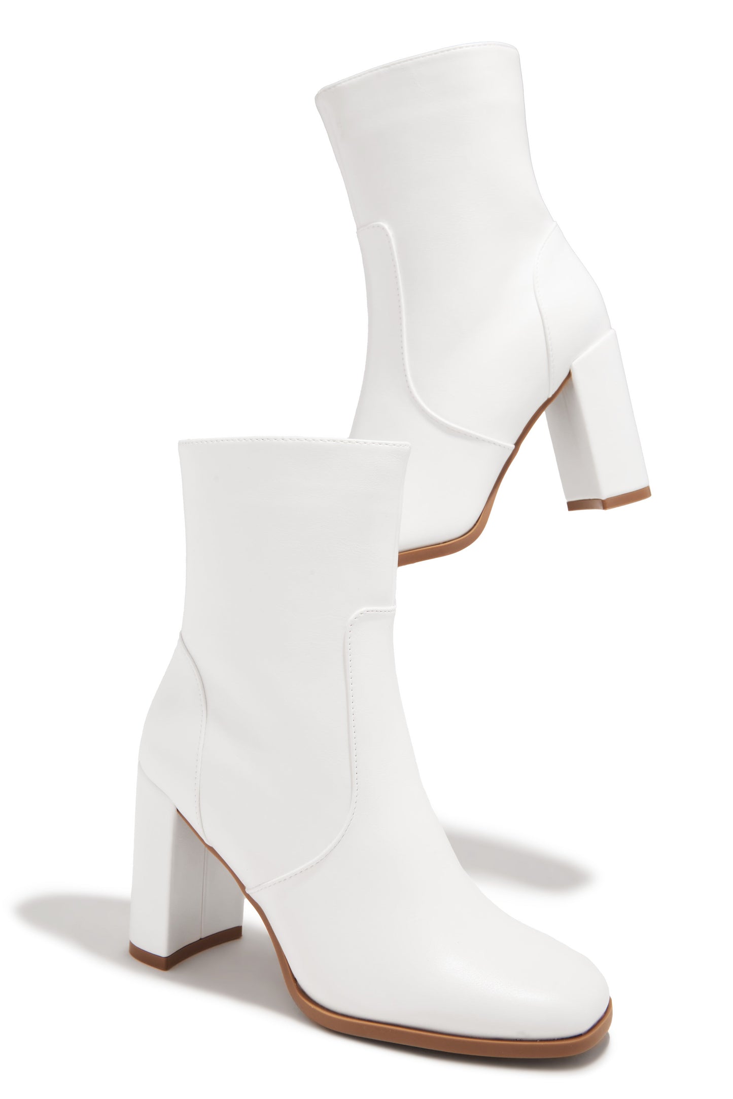 Harlow Block Heel Ankle Boot - White
