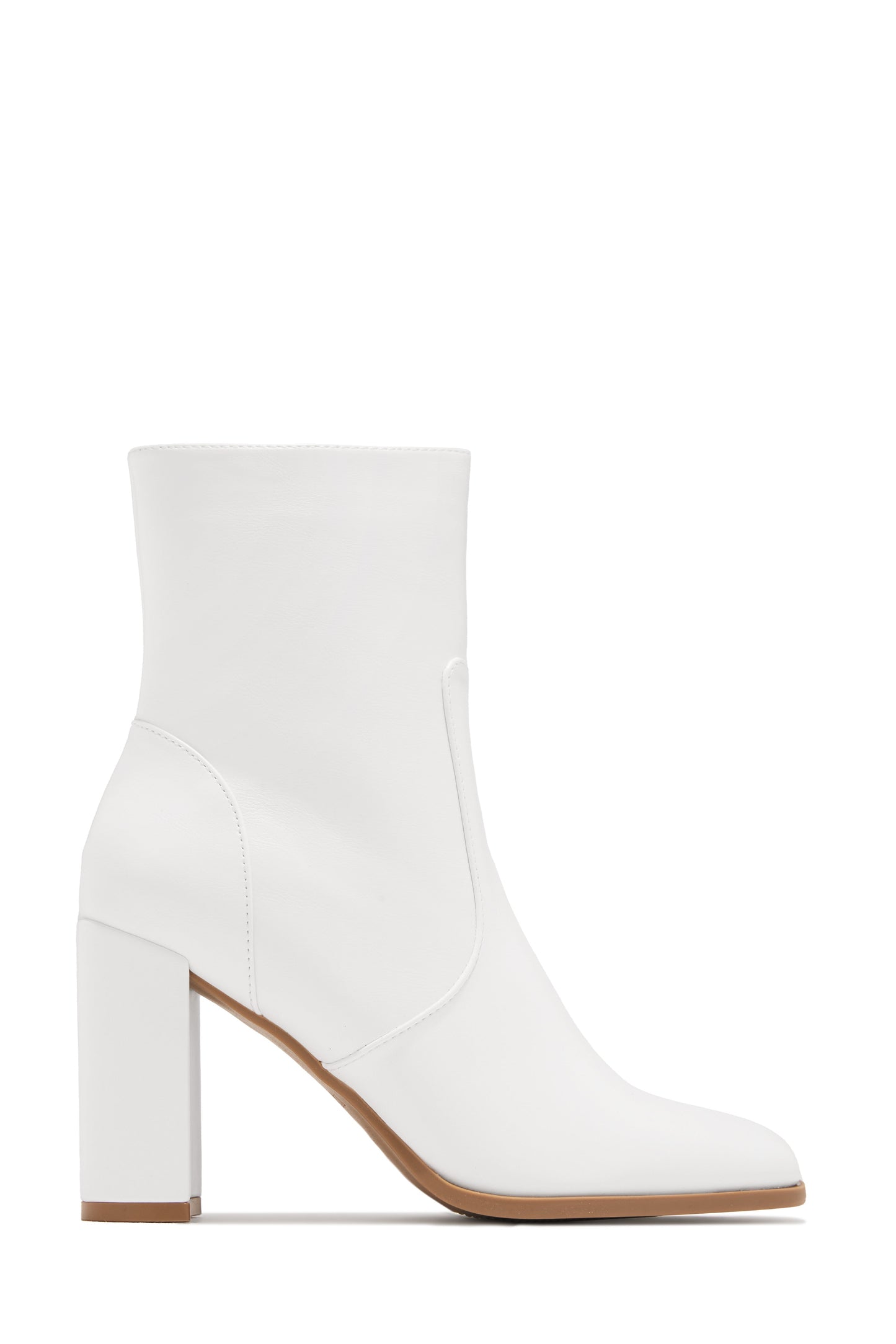 Harlow Block Heel Ankle Boot - White