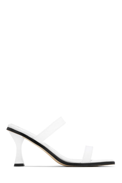 Raylen Mid Heel Mules - White