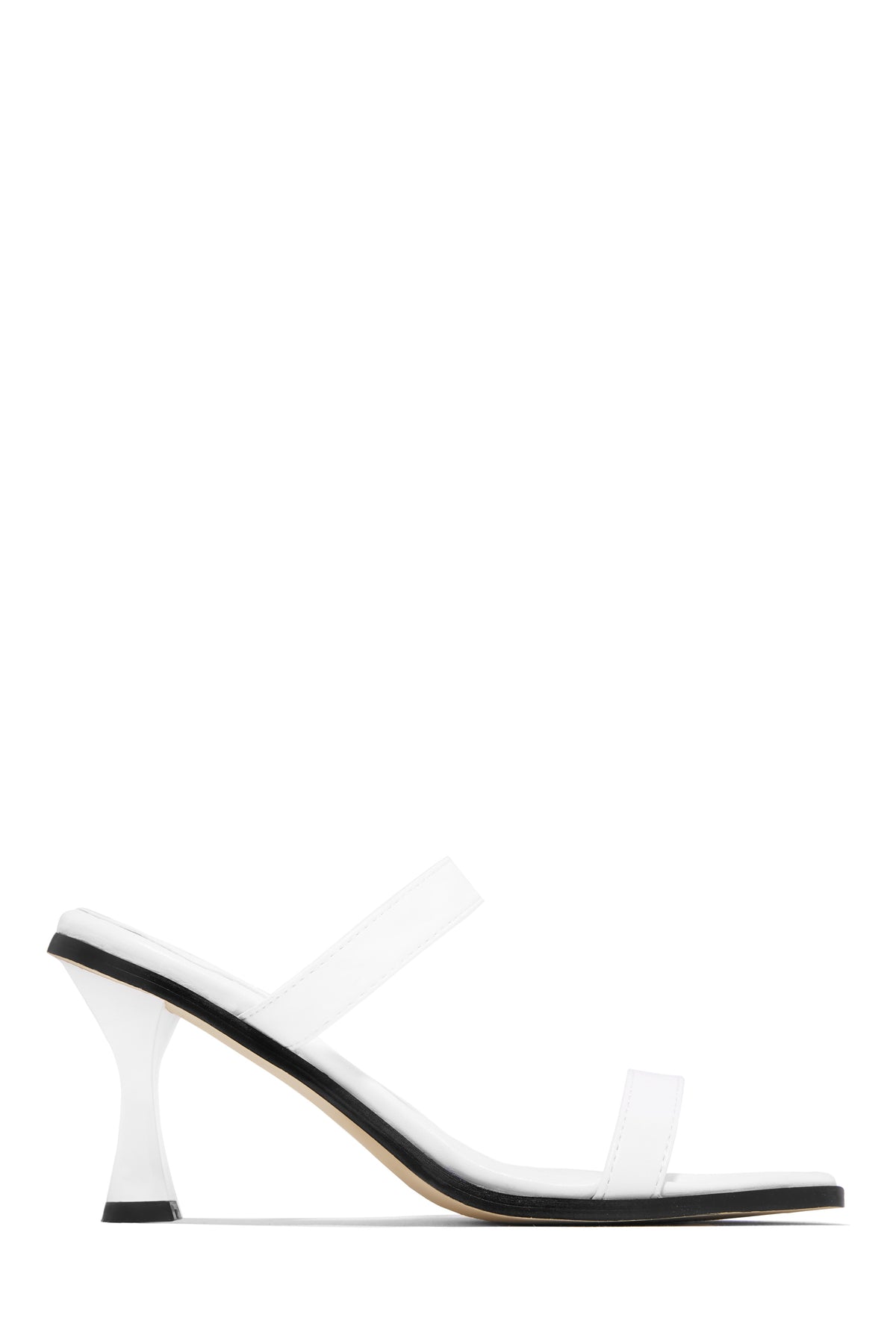 Raylen Mid Heel Mules - White