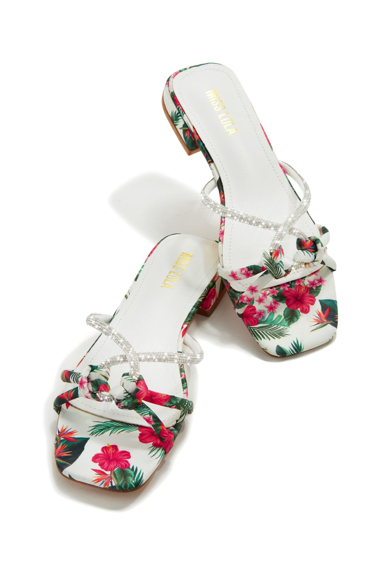 Fantasy Island Embellished Slip On Sandals - Multi