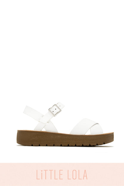Sandy Days Kids Flat Sandals - White