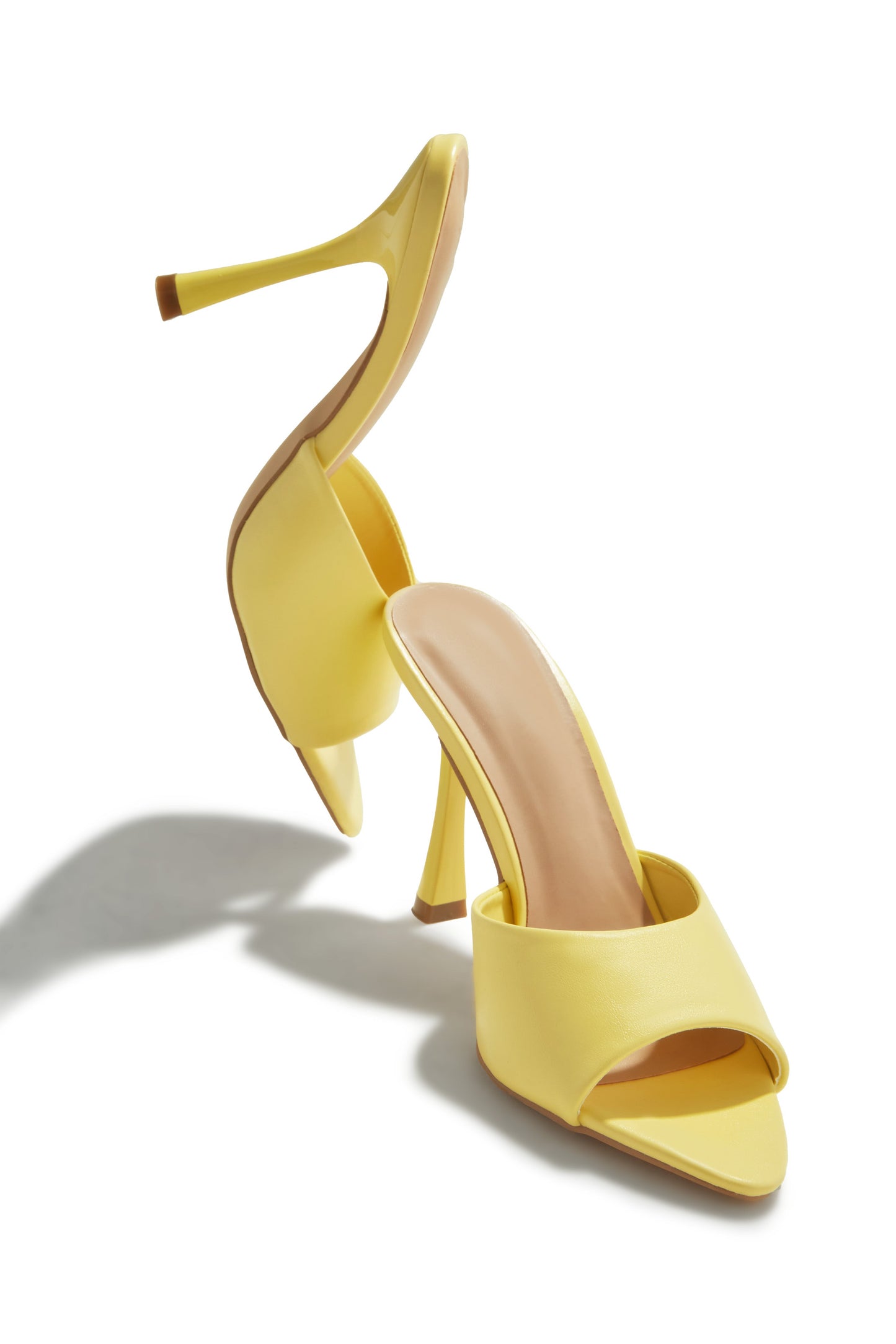 Kimmie Single Sole Mule Heels - Yellow