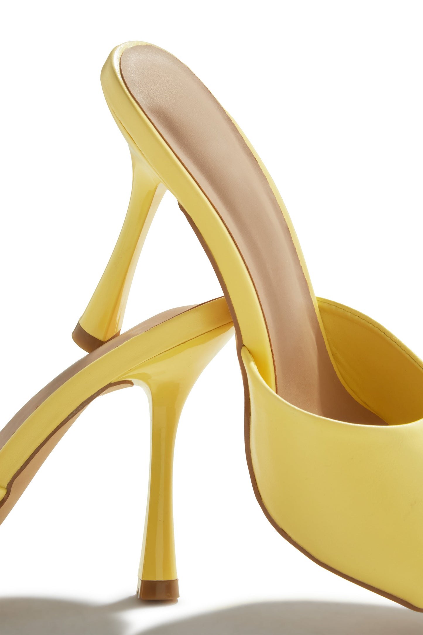 Kimmie Single Sole Mule Heels - Yellow