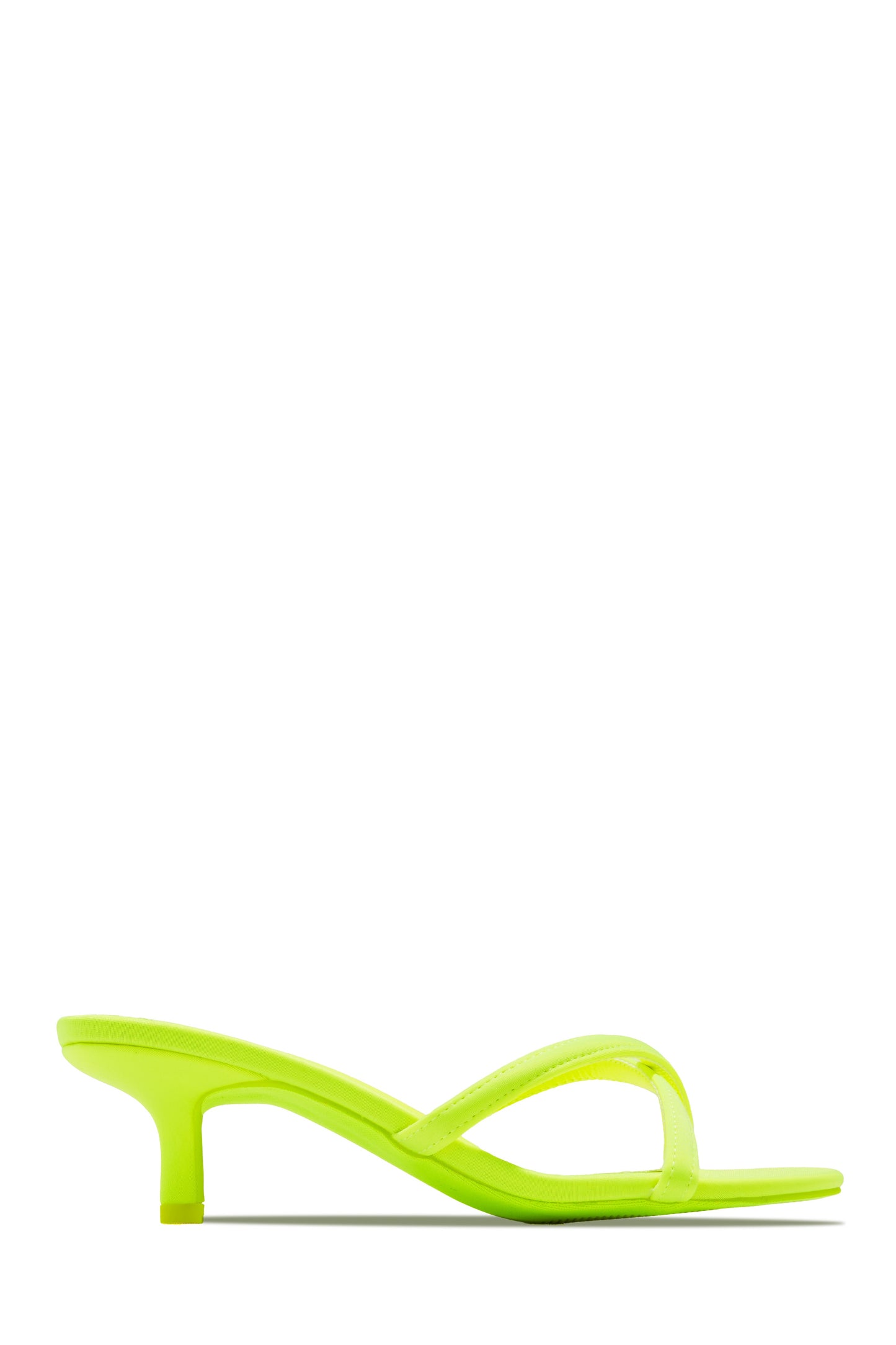 Aylina Kitten Heel Mules - Yellow